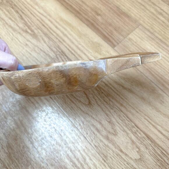 Vintage Monkey Pod Wood Bowl Pineapple Bowl MCM - Picture 2 of 3